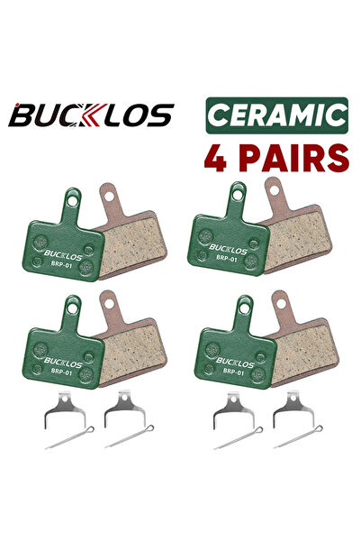 BUCKLOS 4 أزواج من وسادات الفرامل السيراميكية للدراجات الجبلية وسادات الفرامل الهيدروليكية لدراجات SHIMANO MT200 B01S