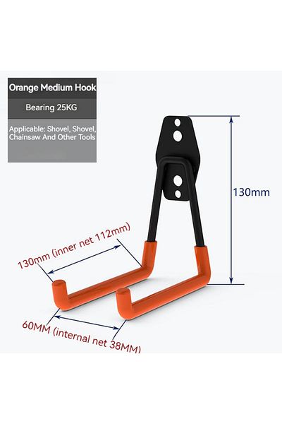 Choice B 1pc Heavy Duty Metal Hook Garage Organizer Wall Mount Bicycle Hanger Hooks Wall Mount Anti-slip S.