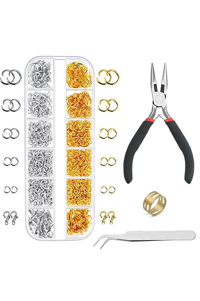 Choice White K Gold About1200pcs Gold Silver Open Jump Ring And Lobster Clasp Jewelry Accessory Set With Pl
