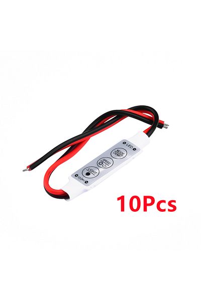 Choice 10pcs 10/5pcs Mini 12v Led Light Dimming 3 Keys Controller Dimmer Driver And Switch 3528 5050 5630 N