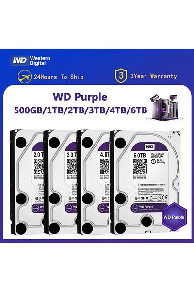 Choice 4tb Wd Purple 4tb 1tb 2tb 3tb 6tsurveillance Internal Hard Drive Disk 3.5" 64mcache Sata Iii 6gb/s