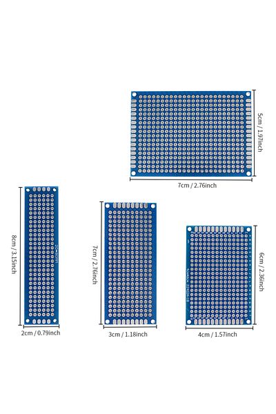 Choice 20PCS/Lot Double sided PCB kit Board Breadboard 2x8 3x7 4x6 5x7cm Universal PCB Experiment Blue P...