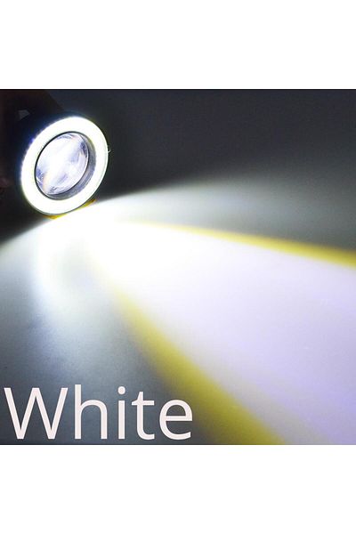 Choice 64 مم أبيض 2x سيارة Cob Auto Drl LED 12 فولت مصابيح أمامية عيون الملاك مصابيح أمامية مقاومة للماء Drl نهارية Ru