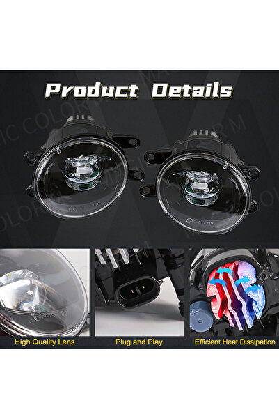 Choice مصابيح ضباب تويوتا LED تناسب كورولا RAV4 كامري ياريس بريوس CHR هايلكس لكزس مصباح أمامي للسيارة نهاري...