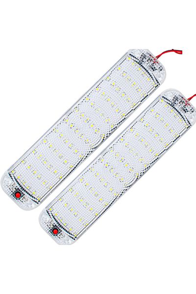 Choice 3370-1 شريط إضاءة سقف السيارة LED مكون من قطعتين مع مفتاح إضاءة داخلية للسيارة