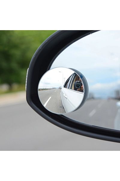Choice 2pcs Frameless C 2pcs Round Frame Convex Blind Spot Mirror Safety Driving Wide Angle 360 Degree Adju
