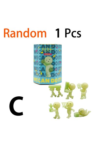 Choice Random 1 Pcs C Smiski Blind Box Mystery Box Noctilucent Green Doll Action Figures Model Toy Decorati