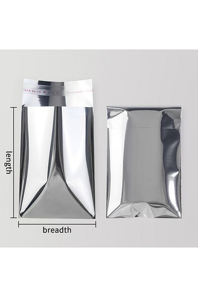 Choice 100pcs 8x11cm Argent 100pcs Aluminum Foil Silver Self-adhesive Self-sealing Packaging Bags, Document
