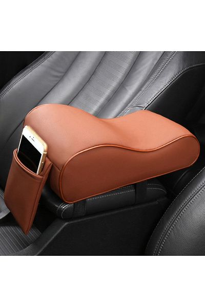 Choice Coffee Car Armrest Pad Leather Auto Central Console Protection Cushion Thicken Memory Foam Auto Armr