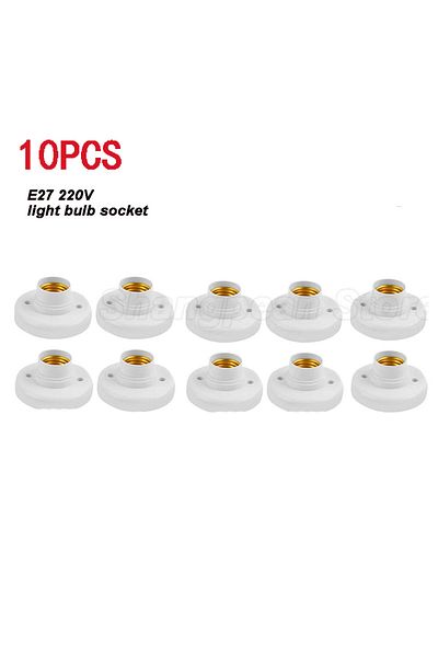 Choice E27 10pcs 5-50pcs E27 Screw Cap Socket White Gold Ceiling Light Lamp Bulb Fixing Base Stand Light Bu