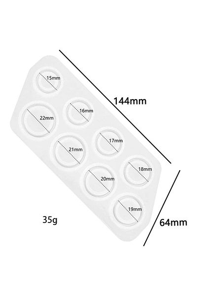 Choice Mold 8pcs Assorted Sizes Ring Silicone Mold For Resin Jewelry Resin Casting Mold Us Size 5-12