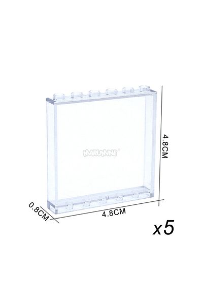 Choice 59349 Clean Marumine Moc Build Block Part Window Glass House Transparent Wall Panel 87552 87544 6058