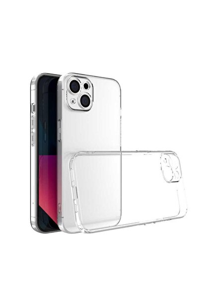 Zebana Apple iPhone 15 Uyumlu Kılıf Zebana Şeffaf Soft Silikon Kılıf Şeffaf