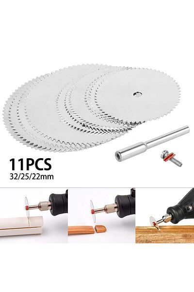 Choice Galacok 11 Pcs Mini Circular Saw Blade Electric Grinding Cutting Disc Rotary Tool for Metal Cutte...