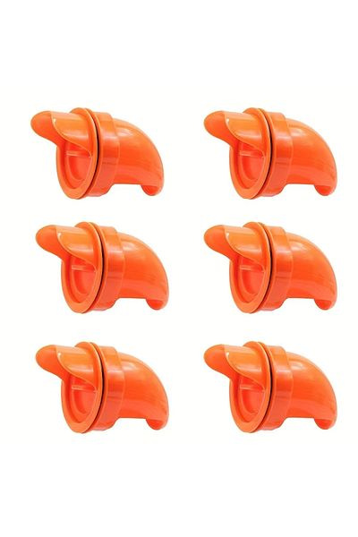 Choice Orange 6pc Feeders Automatic Gravity Chicken Feeder Diy Rainproof Poultry Feeder Port Reduce Spilla