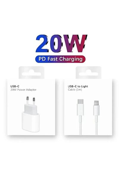 Choice 1m Cable - Kit Eu Charger And Cable 20w Pd Eu Fast Wall Charger For Iphone 11 12 13 Pro Xs Max 14 Pl