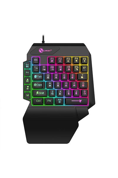 Choice Black 35keys One Handedly Single Hand Mini Gaming Keyboard Usb Ultra-slim Wired Backlight Keyboard F