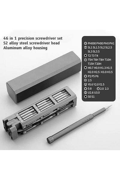 Choice 46 In 1 Precision Screwdriver Set 8 32 43 46 In 1 Torx Hex Phillips Magnetic Screwdriver Bit Phone W