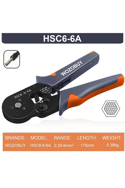 Choice Hsc8 6-6a Ferrule Crimper Tool,ratchet Crimping Tool Kit-wire Stripper & Crimper Plier ,or Plier Set
