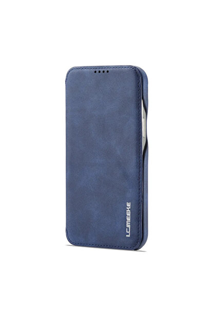 Choice غطاء محفظة جلدي أزرق قابل للطي لهاتف iPhone 13 أو 14 iPhone 17 16 Pro ...