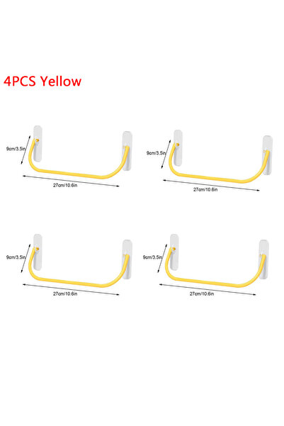 Choice 4 قطع باللون الأصفر، 4 قطع من رفوف الأحذية البسيطة المثبتة على الحائط،...