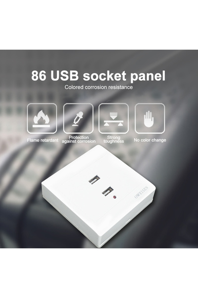 Aideepen 4usb 220V to 5V 2/4 Ports USB Electrical Socket Wall Mounting Charger Station Power Adapter Plug Out