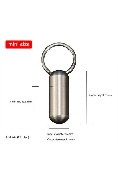 LIXIU Mini Size 304 Stainless Steel Waterproof Mini Sealed Can Pill Portable Container Sealed Can Small To