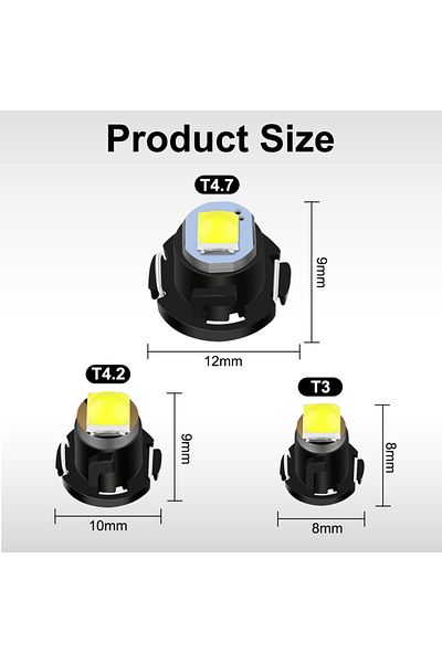 Choice 10 قطع T3 LED 3030 SMD LED لمبة T4.2 T4.7 مؤشر ضوء لمبة لوحة القيادة للسيارة تحذير مؤشر