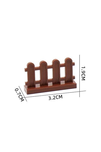Choice 33303 Brown Marumine 30pcs Moc Bricks City Fence Accessories Railing Stairs House Pieces Garden Mili