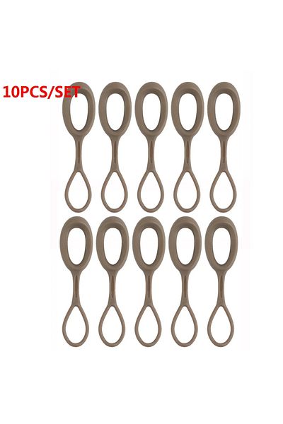 Choice 10pcs T 5pcs/10pcs Zipper Puller Replacement Tpe Cord Extension Zipper Tab Diy Bag Accessories For H