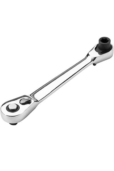 Choice Silver 2 In 1 New Mini Ratchet Wrench Double Ended Quick Socket Ratchet Wrench Screwdriver Hex Torqu