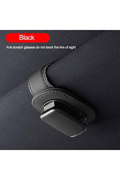 Choice مشبك تخزين نظارات السيارة باللون الأسود، حامل نظارات شمسية من الألياف ...