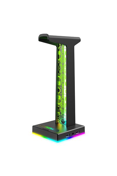 Choice Headphone Stand01 Rgb Gaming Headphone Stand 10 Lighting Effects Headphone Stand Holder Rack Usb Por