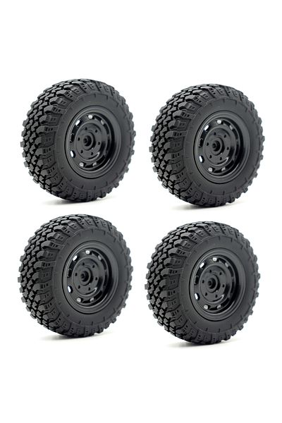 Brilliant Deer 4pcs Rc Tire 5mm Hex Mn99s Rubber Rc Wheels For Mn98 Mn82, Wpl C24-1 B36 D12 C64 D74-1 Off Road Car