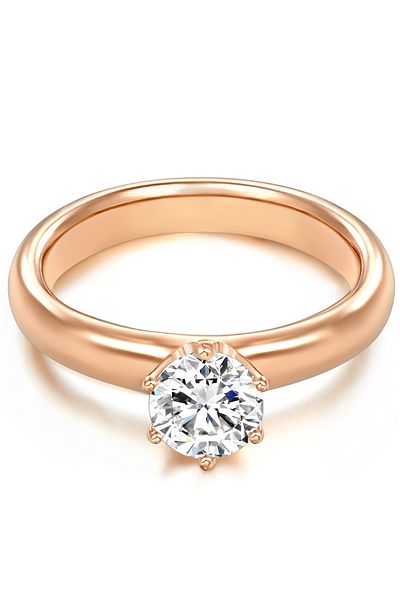 Trilani Silberring Yüzük Sterling Silber rosegold Zirkonya weiß
