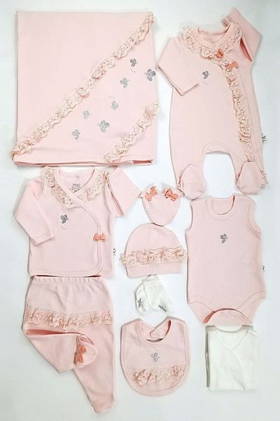 İmaj Salmon Girl Butterfly Baby Set 10 Piece Hospital Release