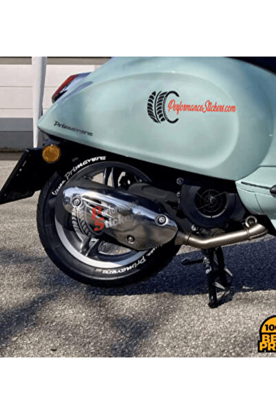 Performance Stickers Primavera Vespa Lastik Yazısı Lastik Scooter Vespa Stike...