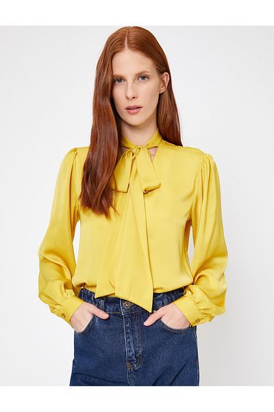 Koton Scarf Collar Shirt