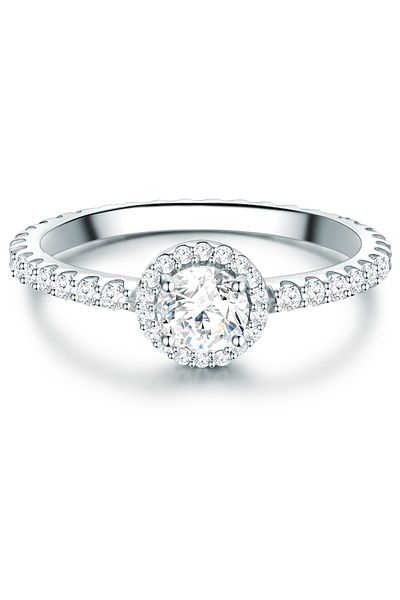 Trilani Silberring Ring Sterling Silber Zirkonia Weiß