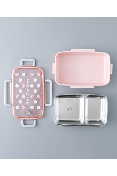 Fab N Funky Kids Insulated Rectangular Lunch Box - Pink