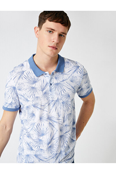 Koton Μπλουζάκι πόλο με τροπικό σχέδιο
