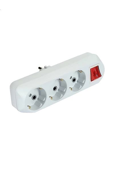 Depa Triple Golyat Plug Socket with Switch - De-Pa