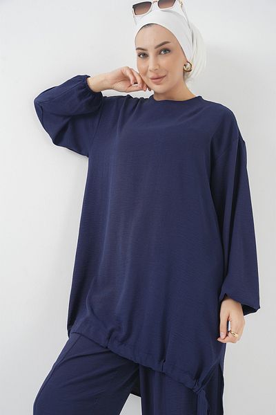 Bigdart 6682 Model Navy Blue Tunic and Pants Set
