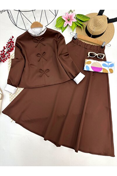 EMİRA LİFE Skirt Suit with Bow