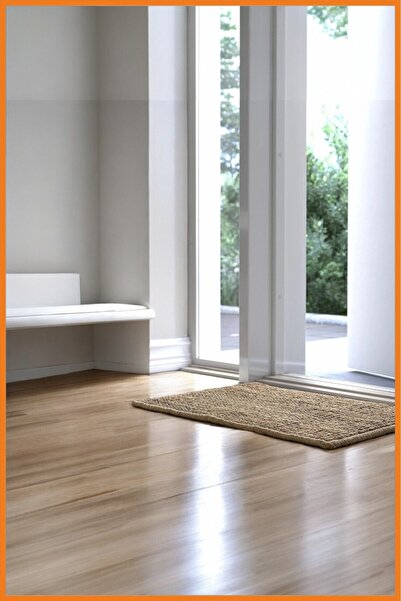 Alony Home Halı Paspas Yumuşak Dokulu Kaymaz Taban %100 Jüt İç Kapı Önü Koridor Antre 40x60 Kahverengi