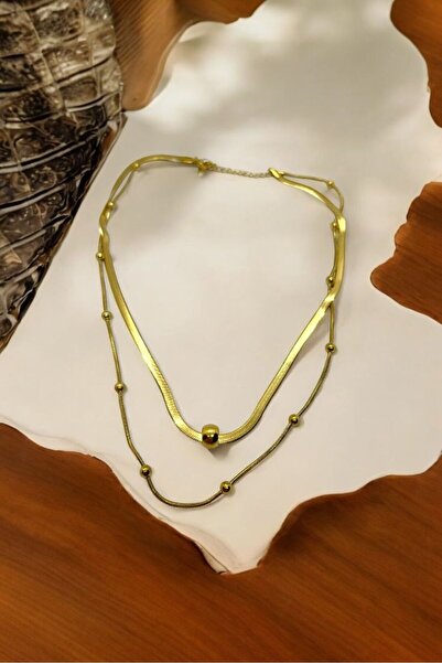 sahrastyle قلادة مزدوجة بظهر السمكة ودوريكا