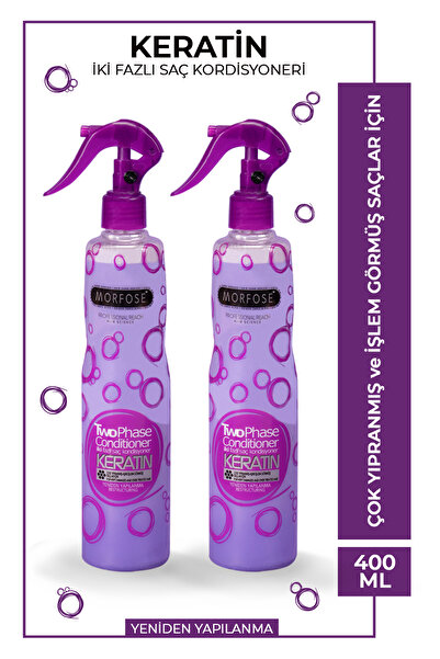 Morfose Çift Fazlı Keratin İçeren Fön Suyu 400 ml 2 Adet