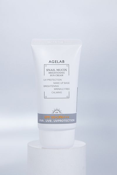 AGELAB Snail Mucin Brightening Sun Cream SPF 50+ PA+++ | Korean Skincare | All Skin Type 70ml