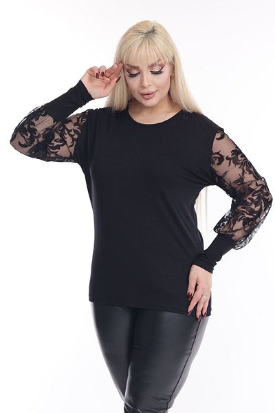 modayız Flock Sleeve Plus Size Blouse 14c-2266