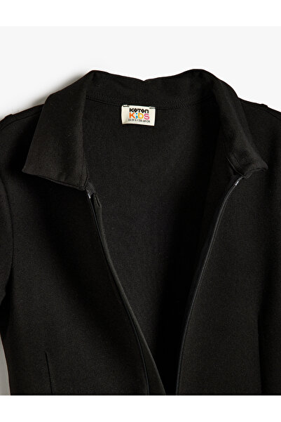 Koton Gömlek Yaka Elbise Kısa Kollu Fermuar Kapamalı Viskon Kumaş